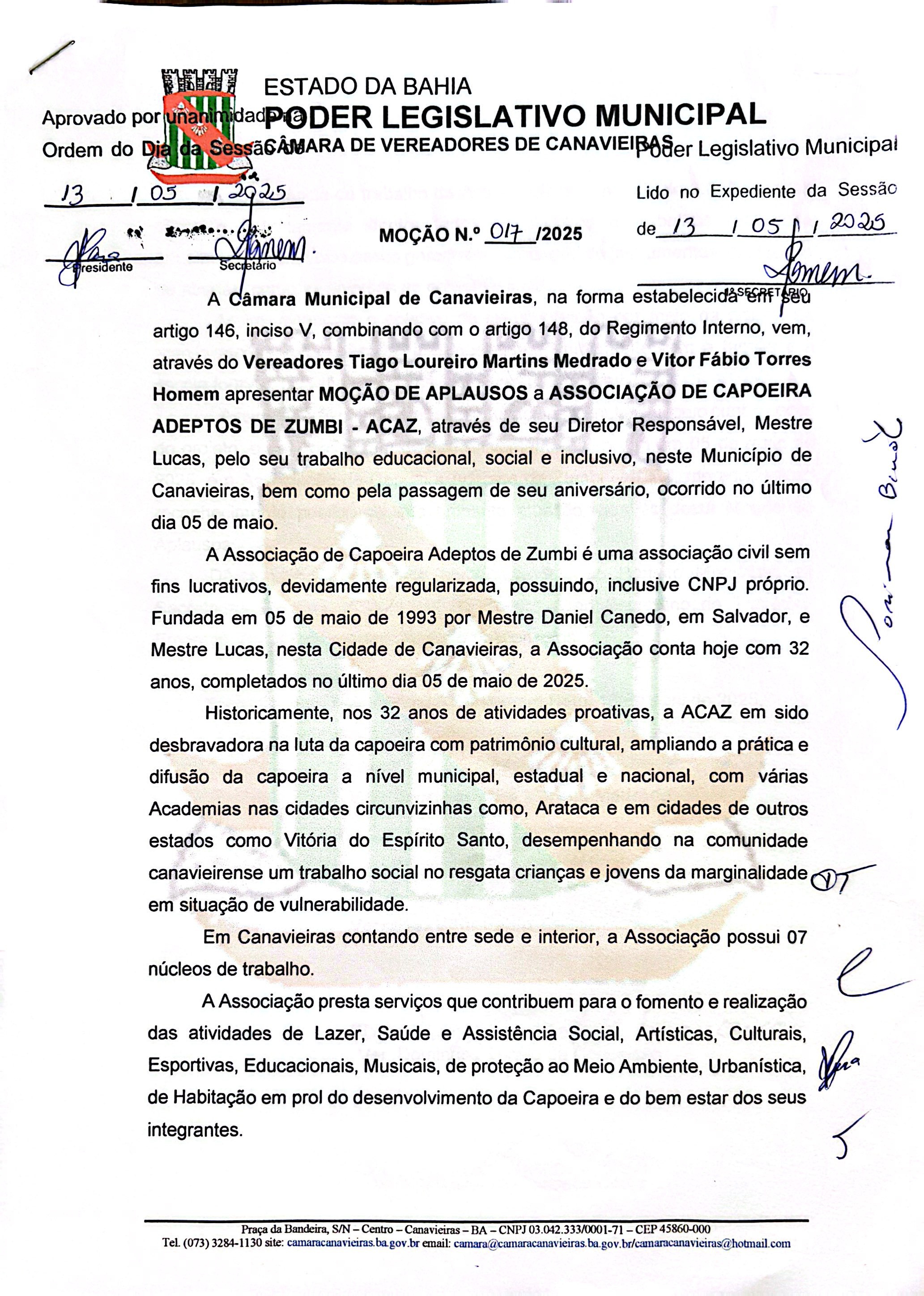 Imagem da levada em apresentação publica
